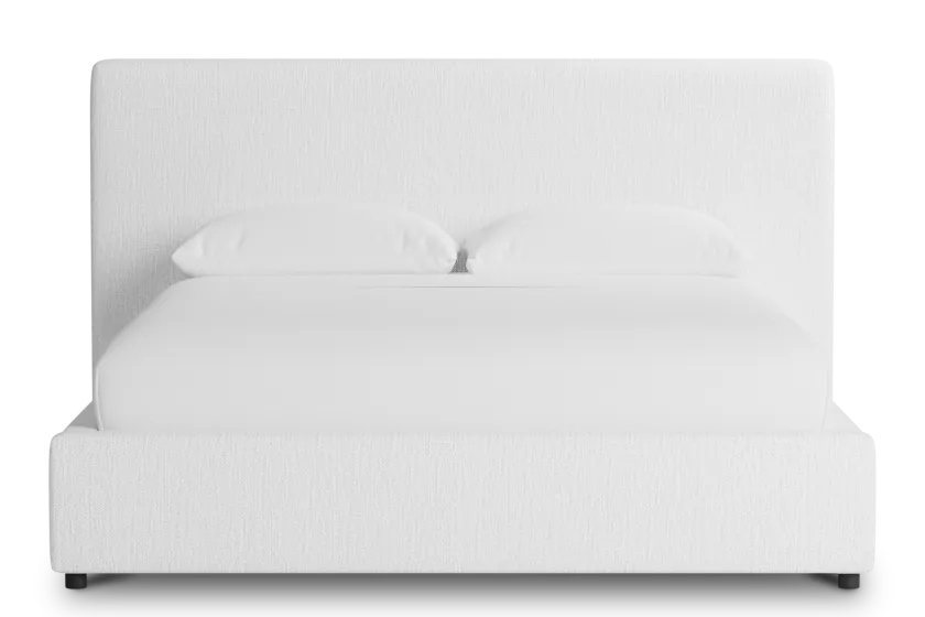 Grayton Revenue White 44" Upholstered Platform Bed