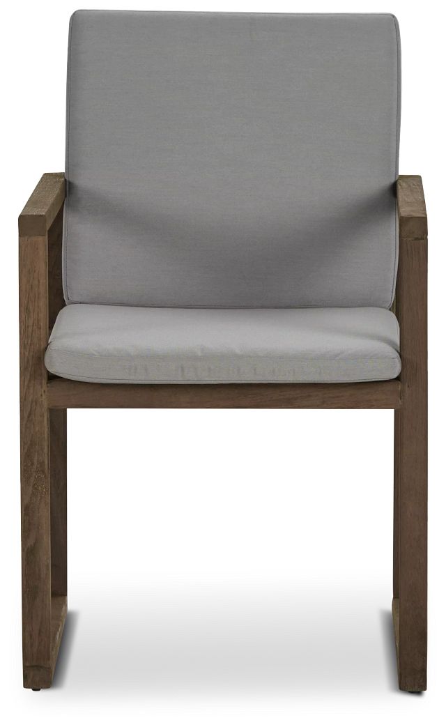 Linear Teak Dk Gray Arm Chair (6)