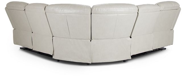 Toby Light Gray Micro Small Two-arm Power Reclining Sectional