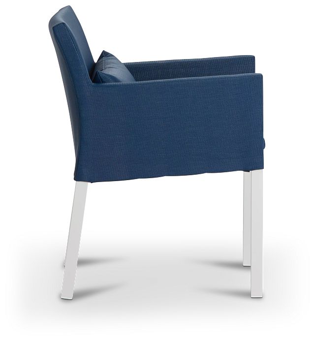 Lisbon Navy Cushioned Chair