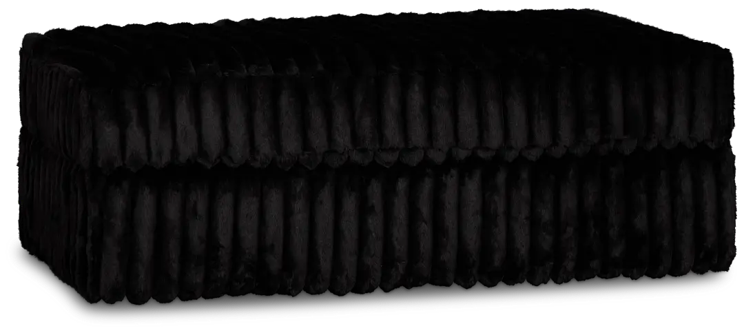 Teddy Black Fabric Ottoman Teddy Black Fabric Ottoman