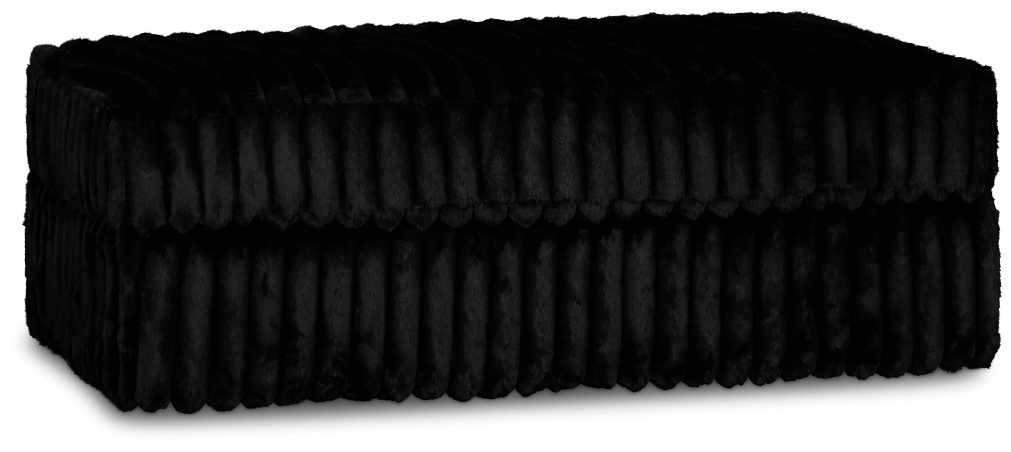 Teddy Black Fabric Ottoman Teddy Black Fabric Ottoman