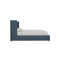 Captiva Elite Dark Blue 48" Upholstered Shelter Bed