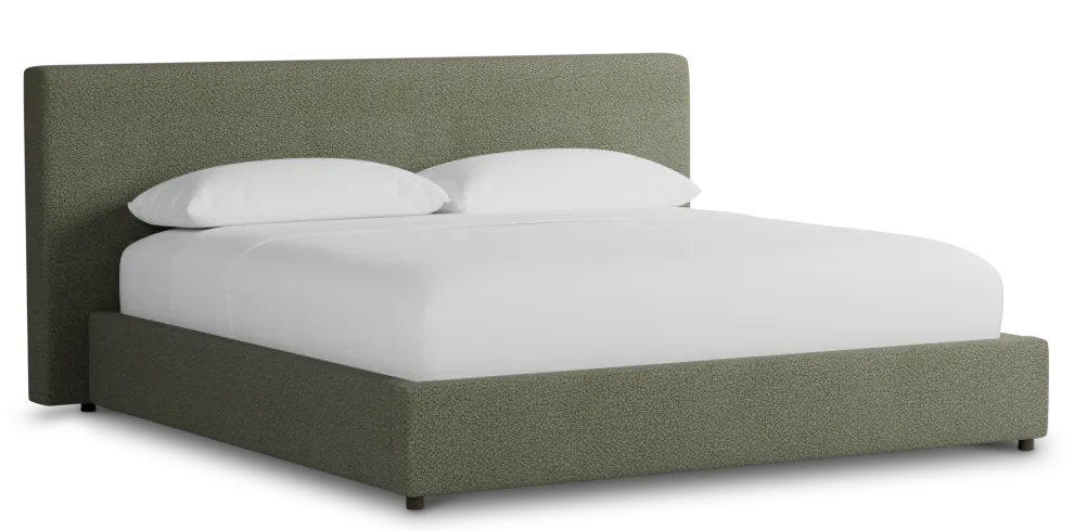 Grayton Sutton Green 44" Upholstered Platform Bed