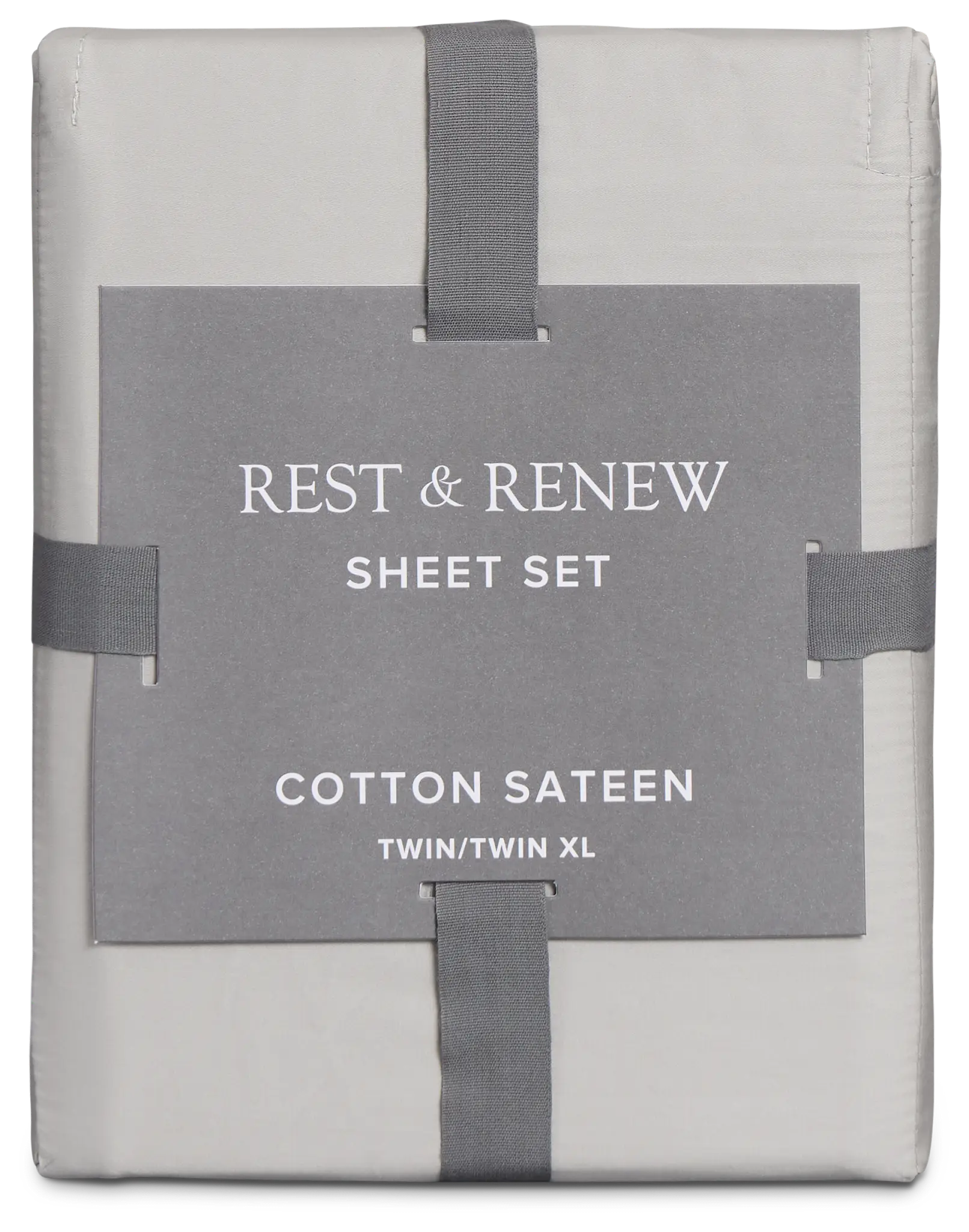 Rest & Renew Cotton Sateen Gray 300 Thread Sheet Set Rest & Renew Cotton Sateen Gray 300 Thread Sheet Set