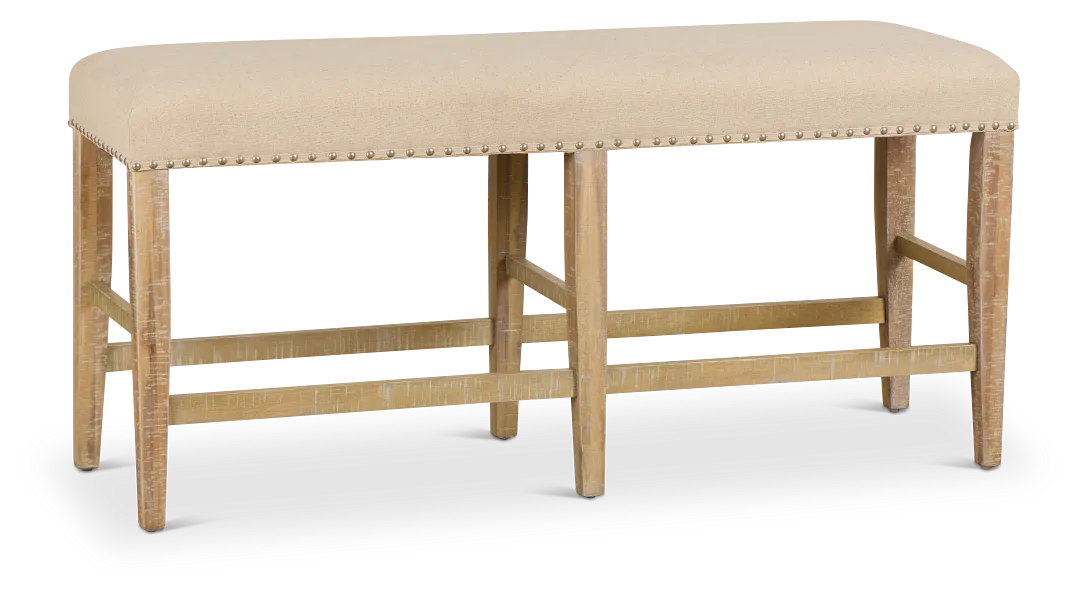 Joplin Light Tone High Upholstered Dining Bench