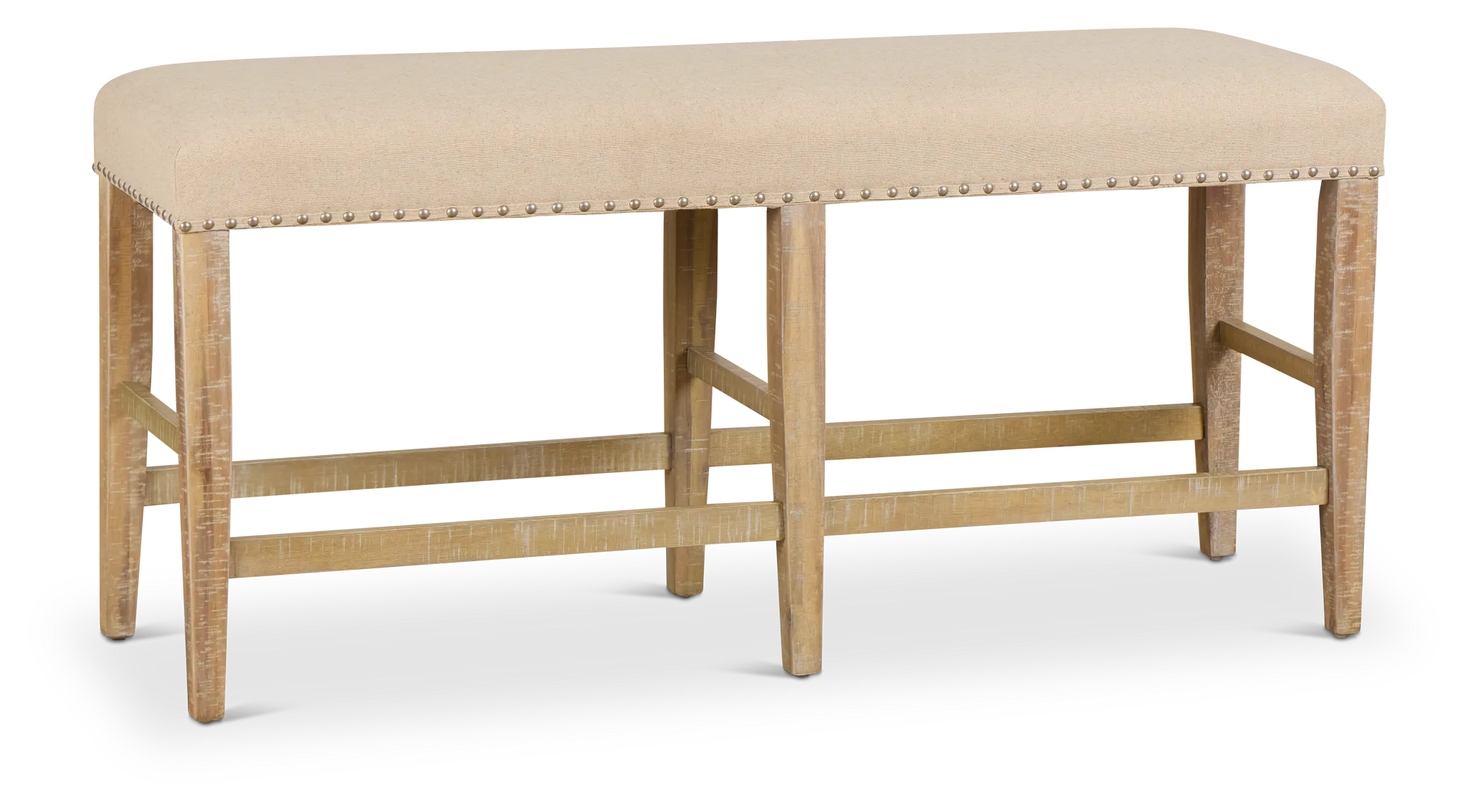 Joplin Light Tone High Upholstered Dining Bench