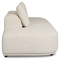 Catalina Beige Fabric 2-piece Modular Sofa