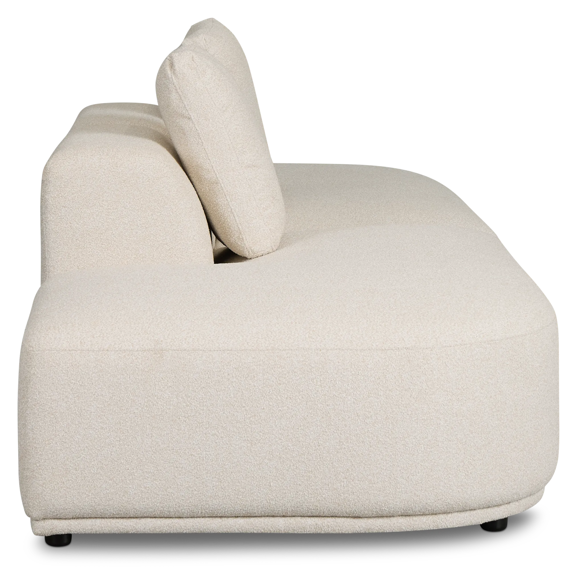 Catalina Beige Fabric 2-piece Modular Sofa