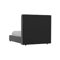 Grayton Lucy Navy 54" Upholstered Platform Bed