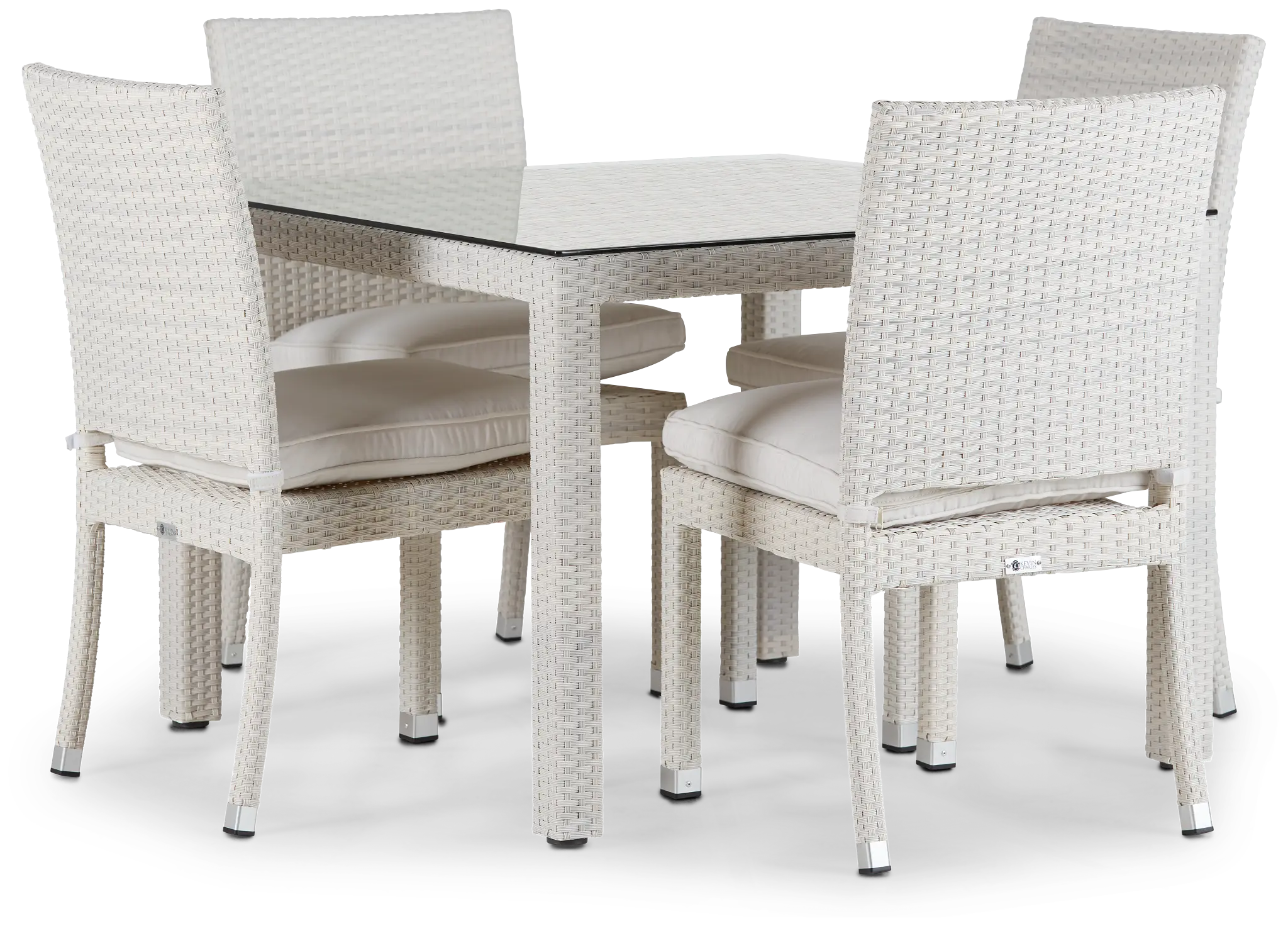 Bahia White 40" Square Table & 4 Chairs Bahia White 40" Square Table & 4 Chairs