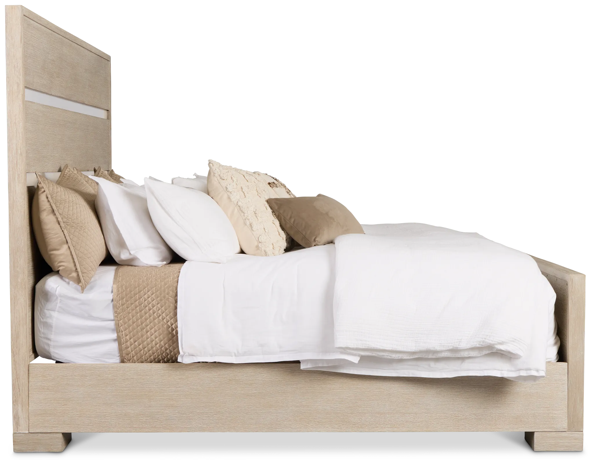 Miramar Light Tone Panel Bed