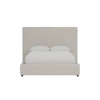 Grayton Revenue Beige 54" Upholstered Platform Bed