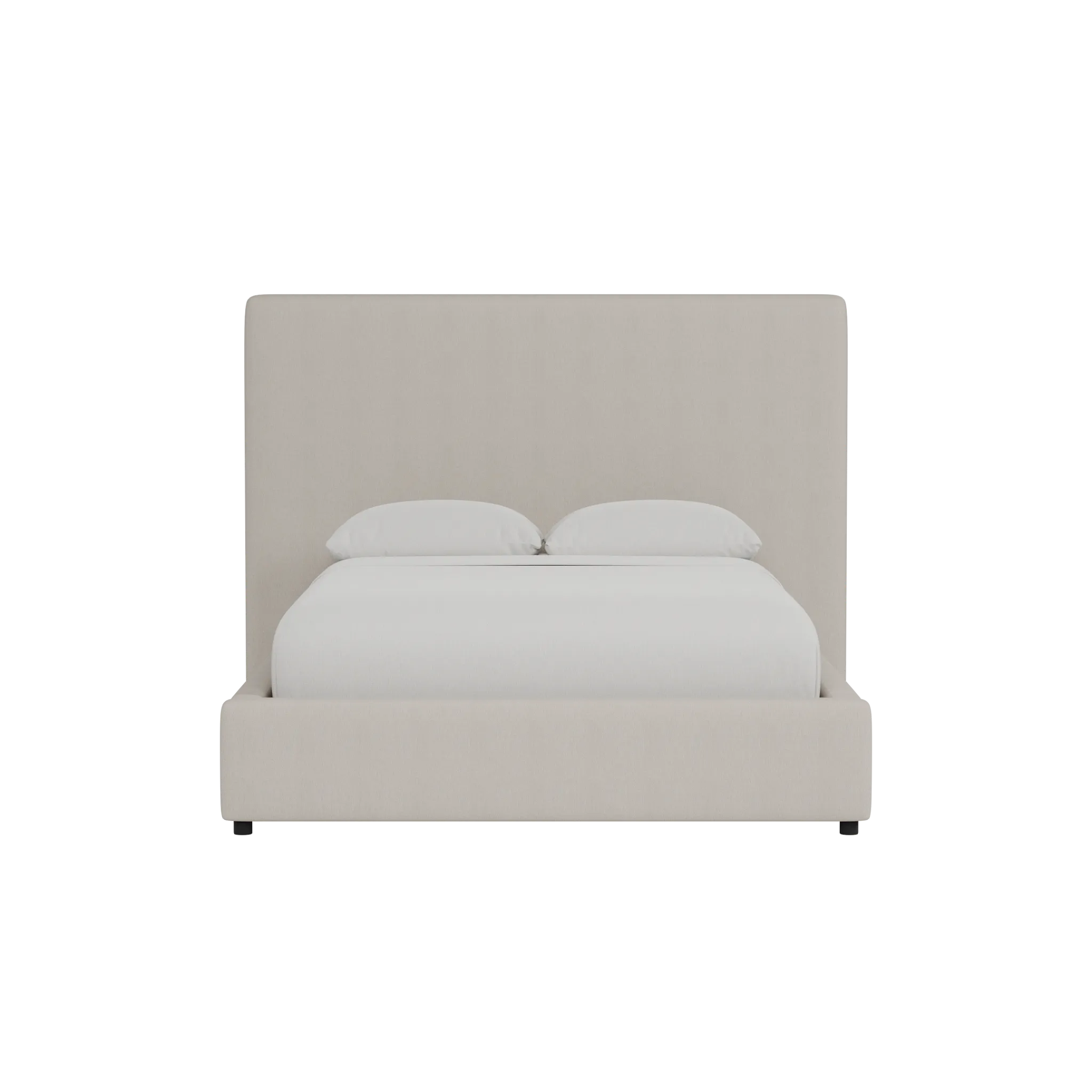 Grayton Revenue Beige 54" Upholstered Platform Bed