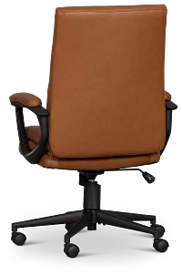 Krista Medium Brown Upholstered Desk Chair