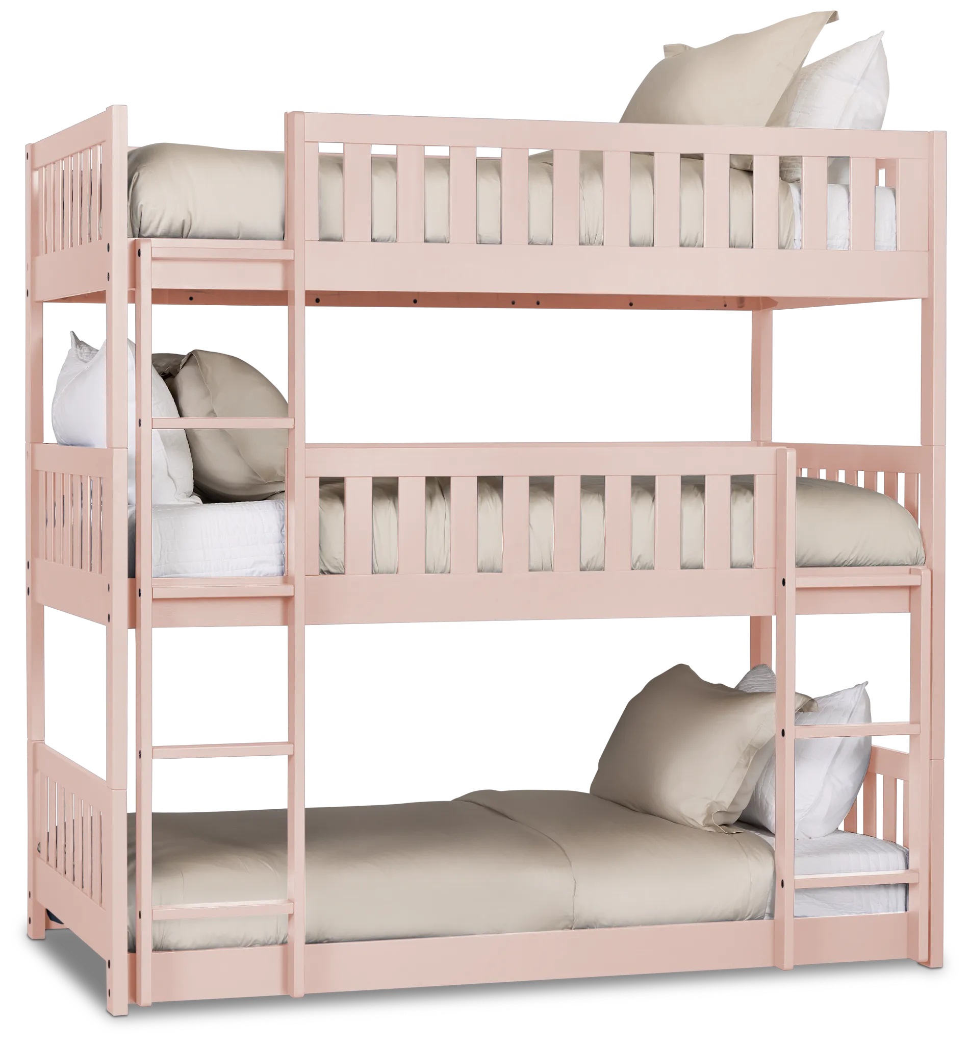 Charleston Pink Triple Bunk Bed