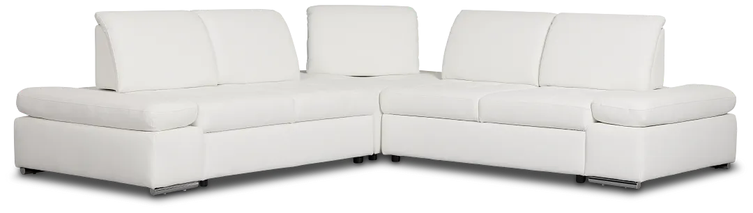 Eden White Micro Small Two-arm Sectional