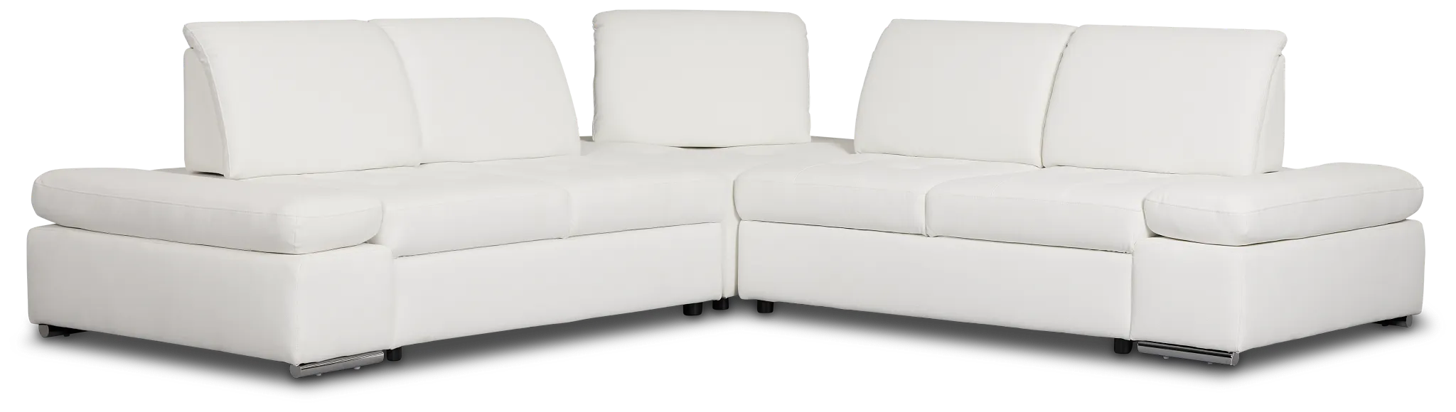 Eden White Micro Small Two-arm Sectional
