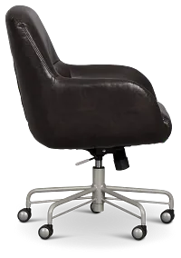 Ophelia Dark Brown Upholstered Desk Chair