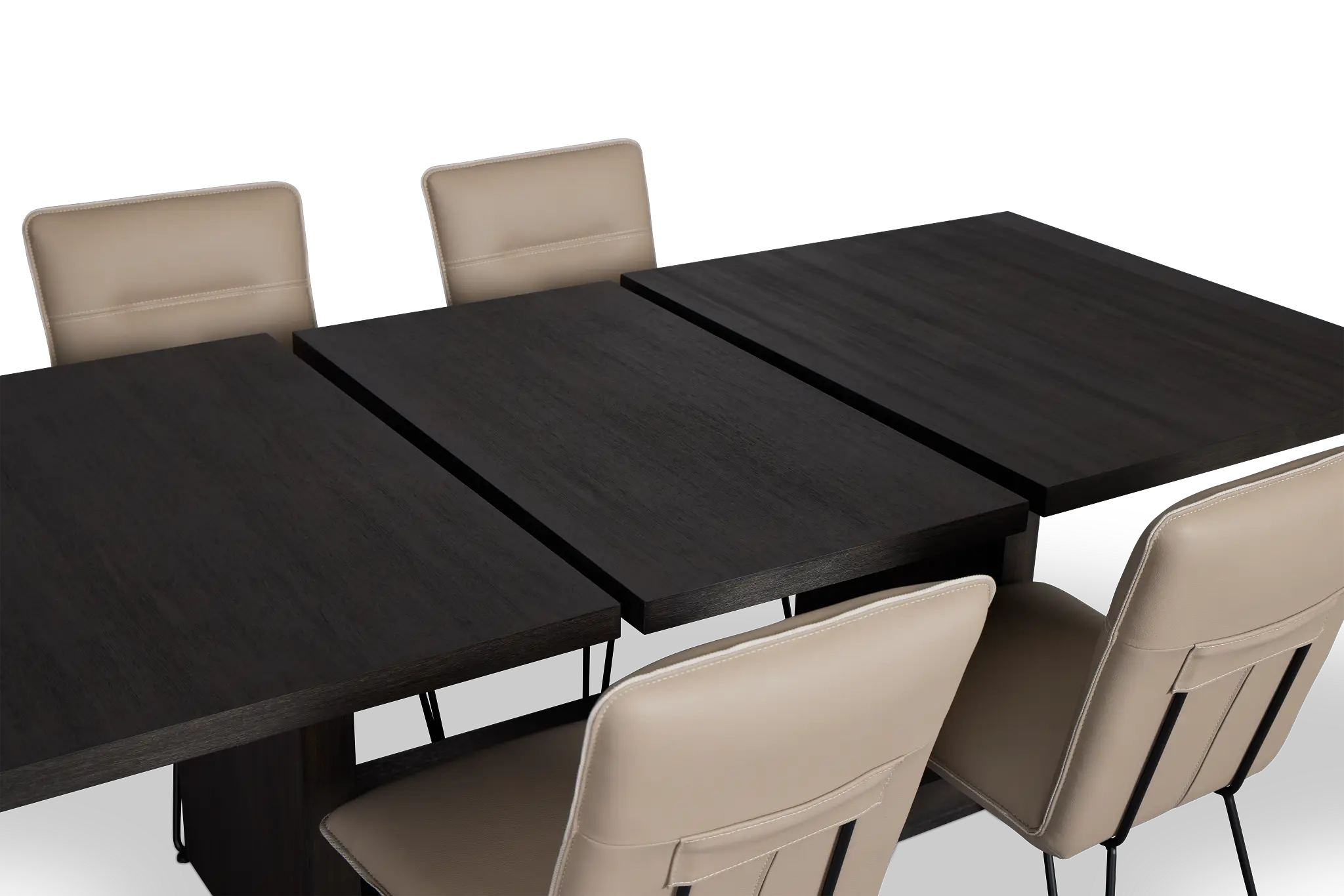 Madden Taupe Table & 4 Upholstered Chairs Madden Taupe Table & 4 Upholstered Chairs