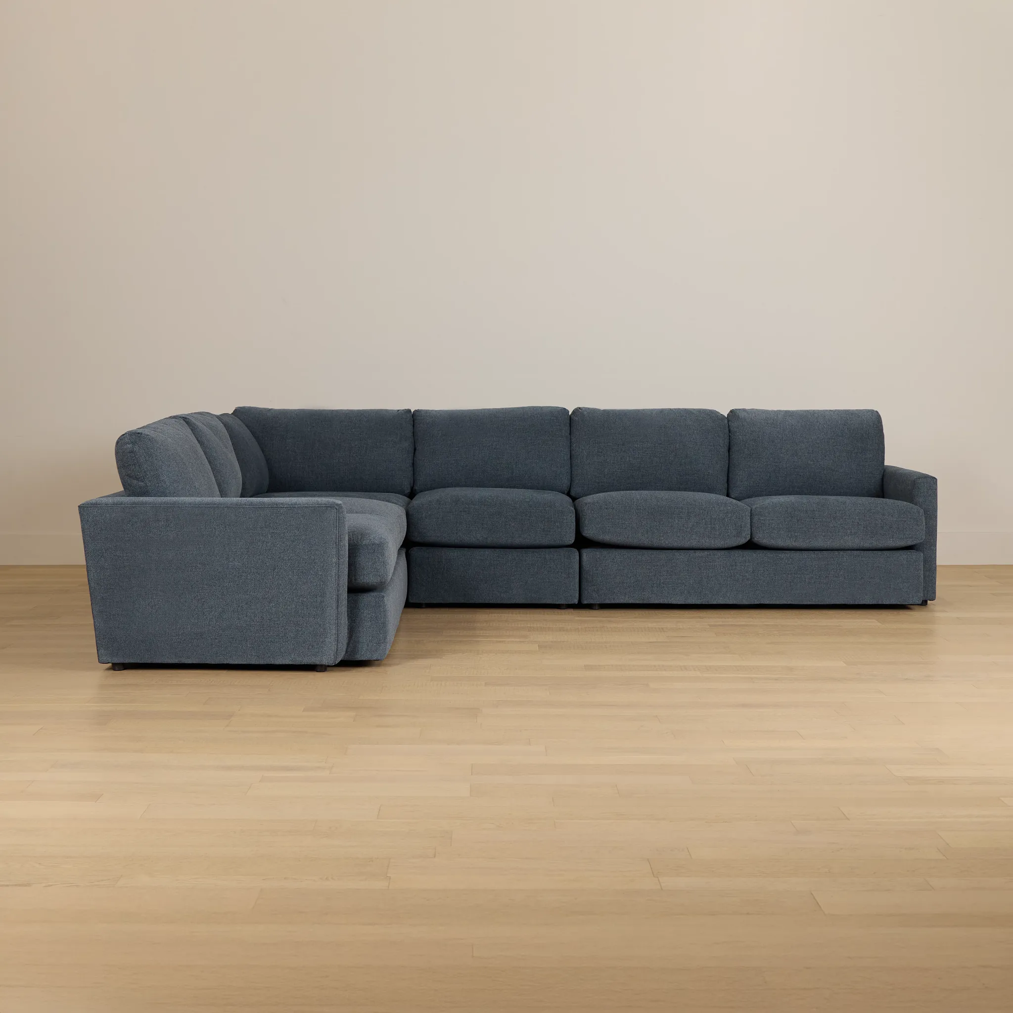 Noah Blue Fabric Medium Two-arm Sectional