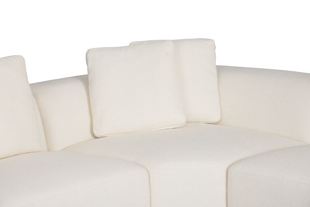 Catalina White Fabric Medium Right Chaise Sectional