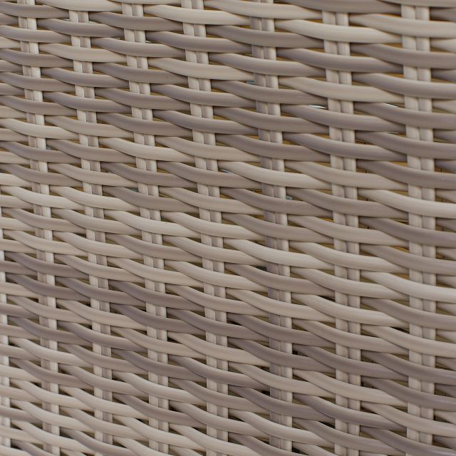 Raleigh White Woven Small Two-arm Sectional