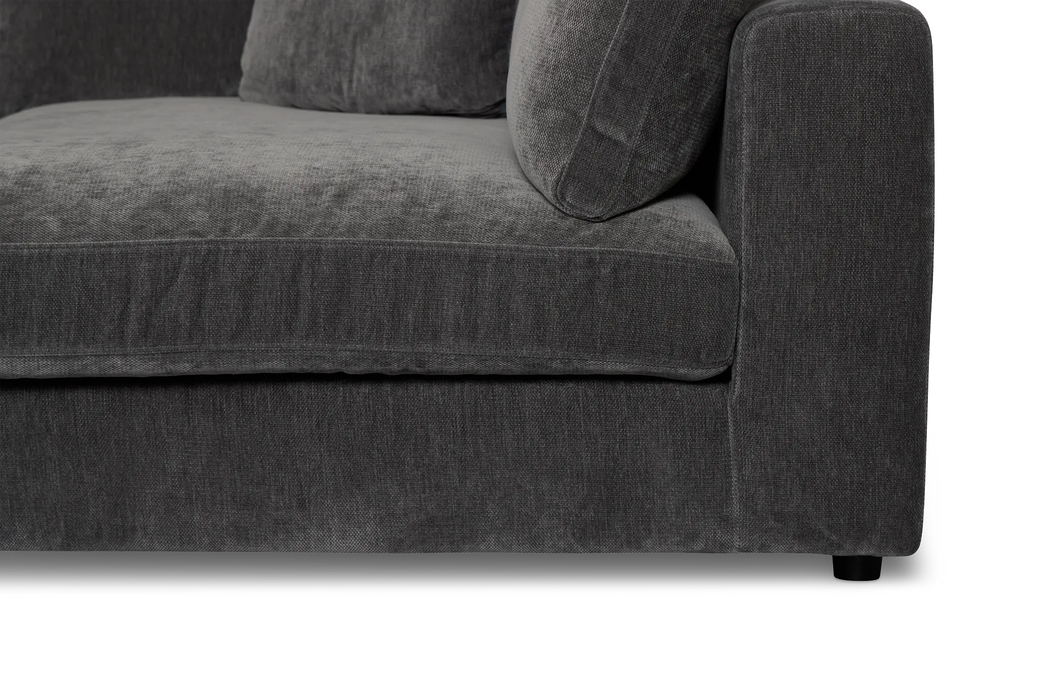 Lounge Dark Gray Fabric Double Chaise Daybed