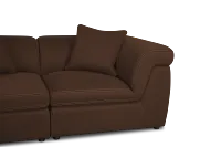 Aria Dark Brown Micro Immersive 2-piece Modular Sofa