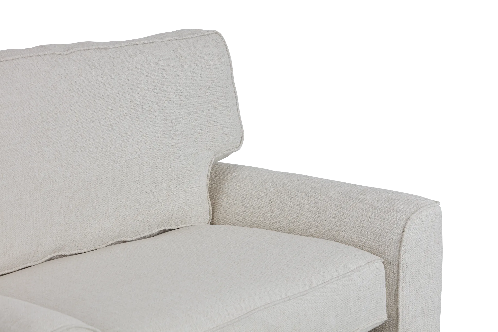 Austin White Fabric Memory Foam Sleeper