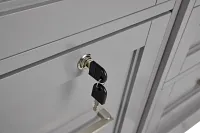 Newport Gray Small Peninsula Drawer Wall Desk