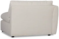 Serena White Fabric Left Chair