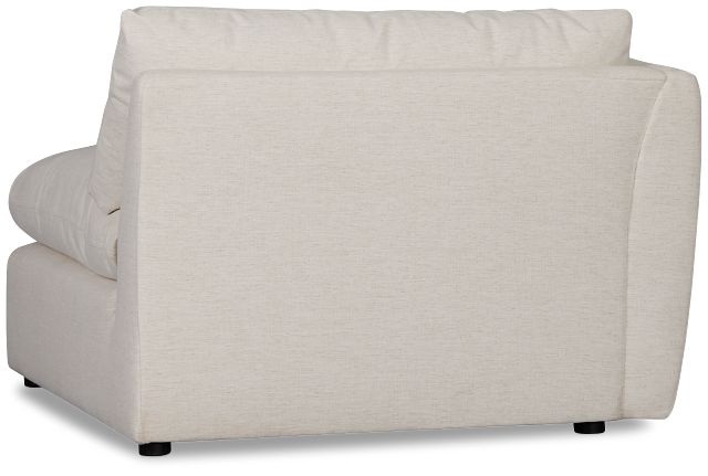 Serena White Fabric Left Chair