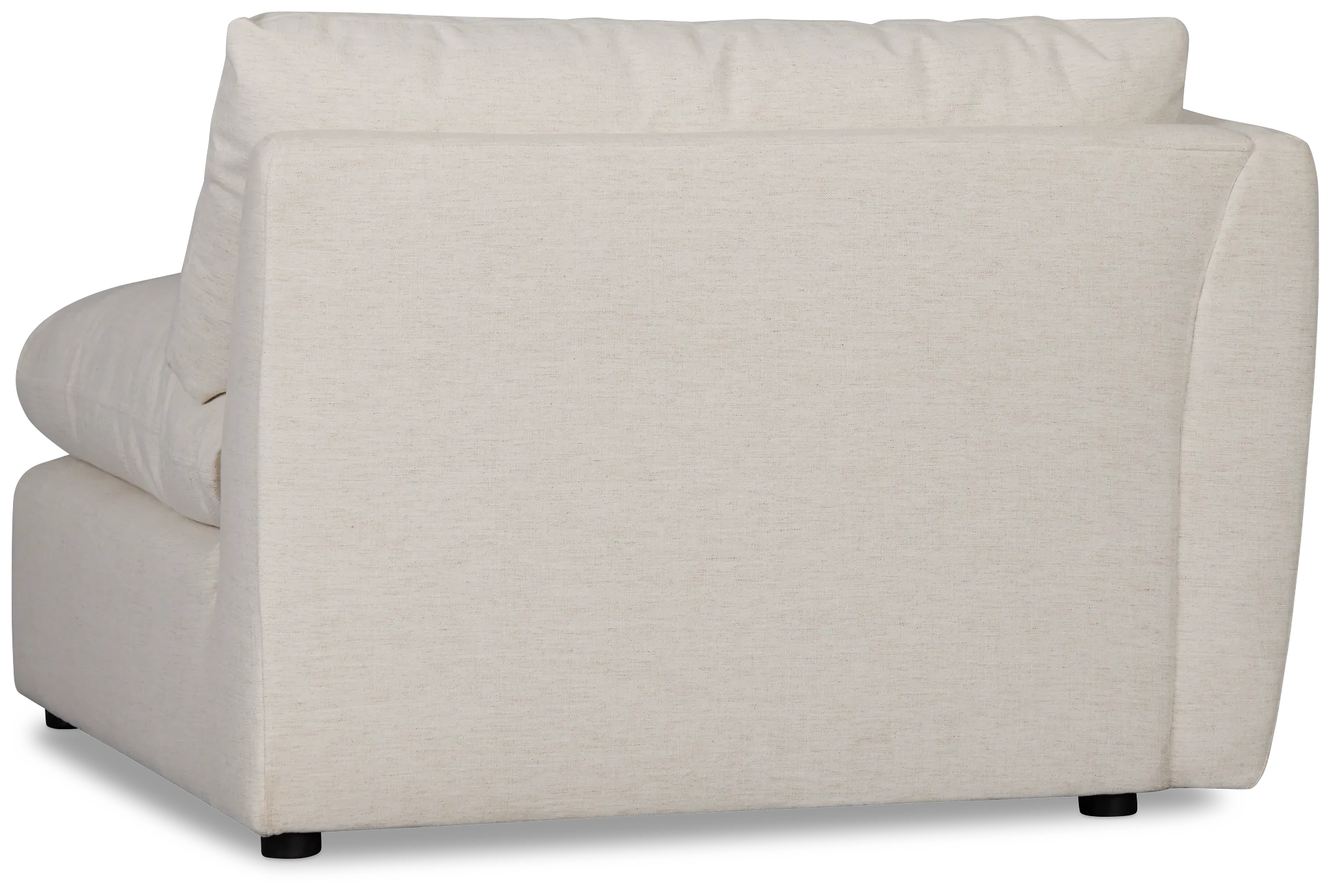 Serena White Fabric Left Chair