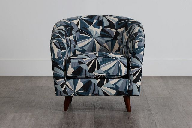 Tina Dark Blue Fabric Accent Chair (0)