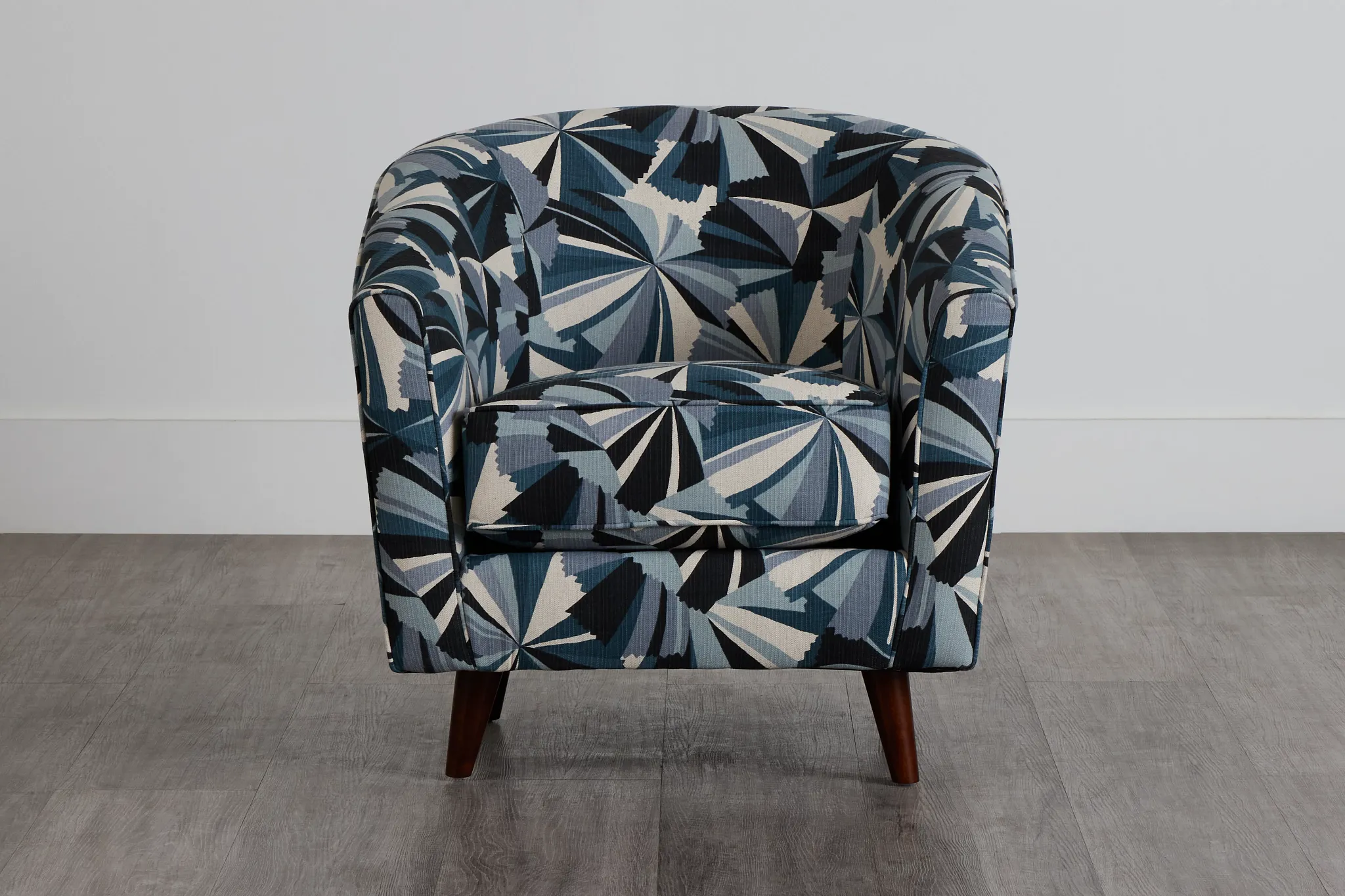 Tina Dark Blue Fabric Accent Chair