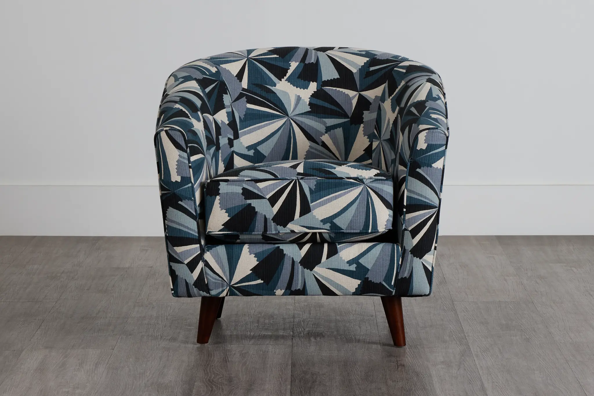 Tina Dark Blue Fabric Accent Chair Tina Dark Blue Fabric Accent Chair