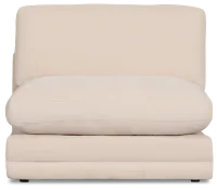 Jules Ivory Velvet Armless Chair