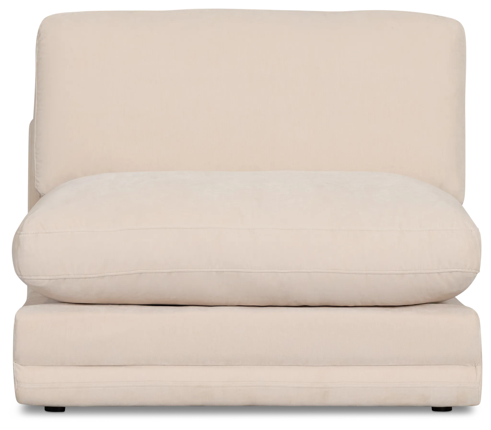 Jules Ivory Velvet Armless Chair