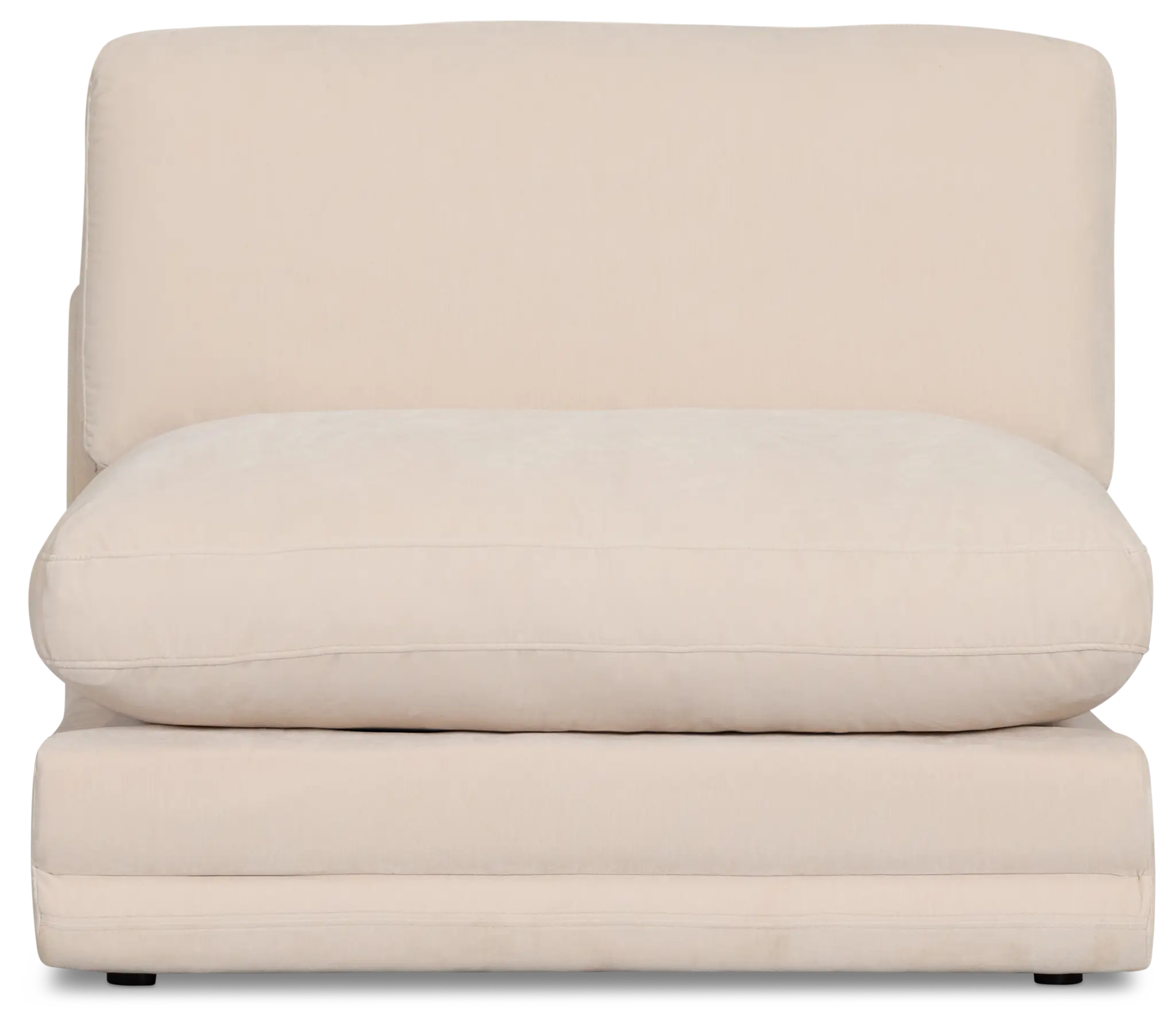 Jules Ivory Velvet Armless Chair Jules Ivory Velvet Armless Chair