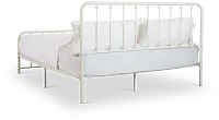 Rory White Metal Panel Bed