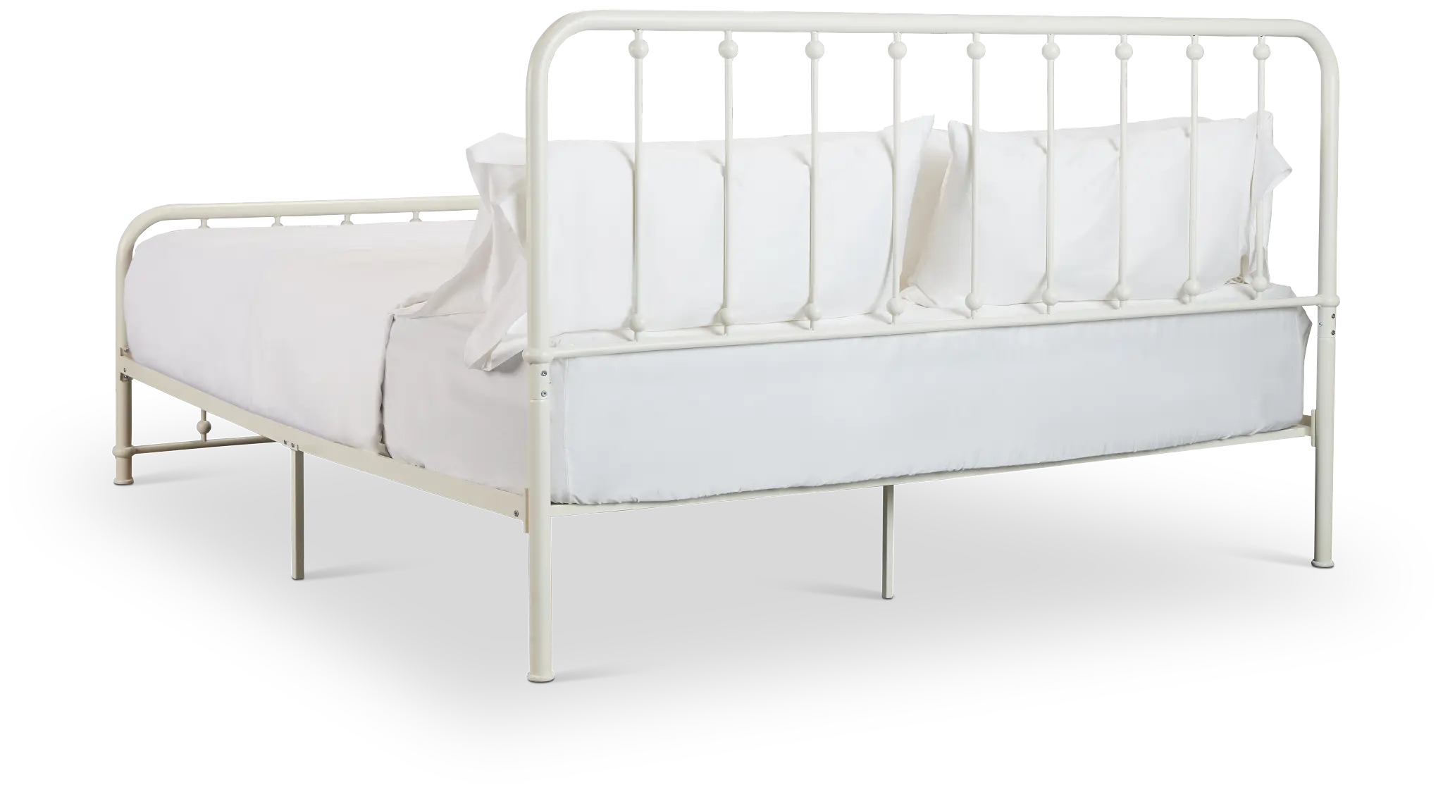 Rory White Metal Panel Bed Rory White Metal Panel Bed