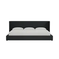 Captiva Elite Black 48" Upholstered Shelter Bed