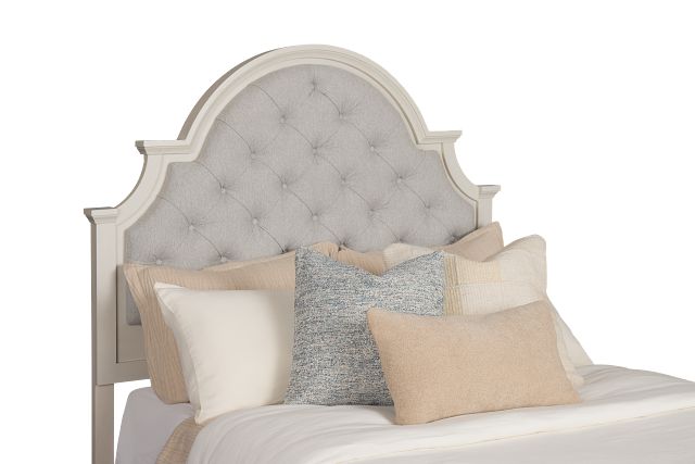 Charlotte White Uph Panel Bed
