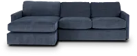 Noah Blue Fabric Left Chaise Sectional