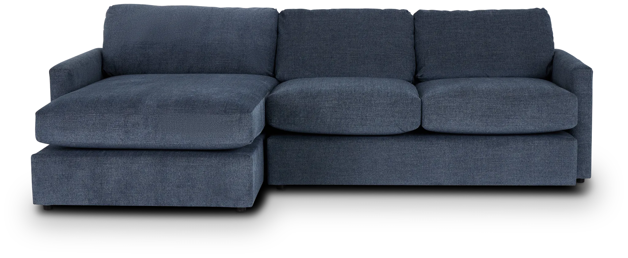 Noah Blue Fabric Left Chaise Sectional