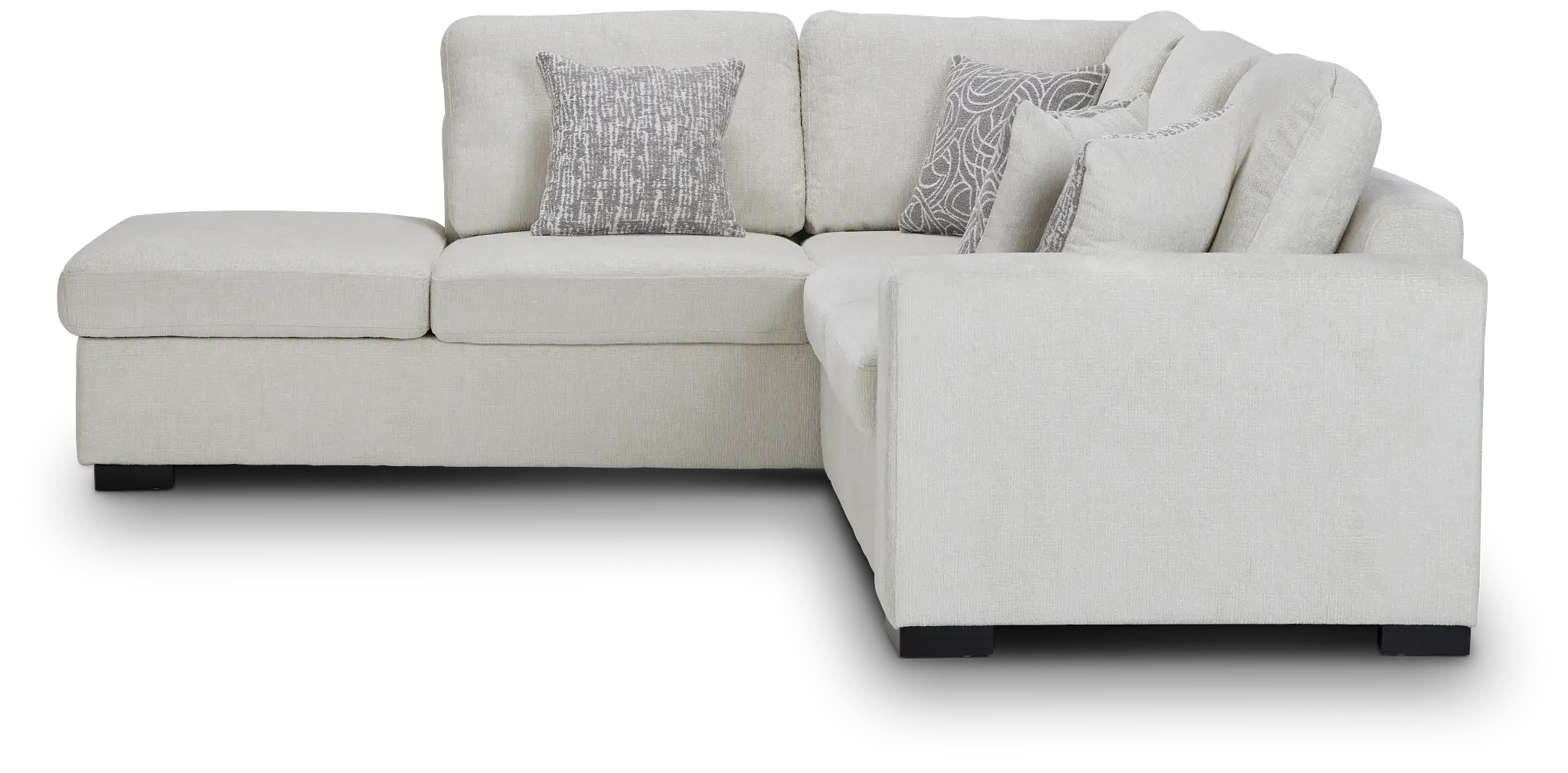 Blakely White Fabric Small Left Bumper Sleeper Sectional Blakely White Fabric Small Left Bumper Sleeper Sectional