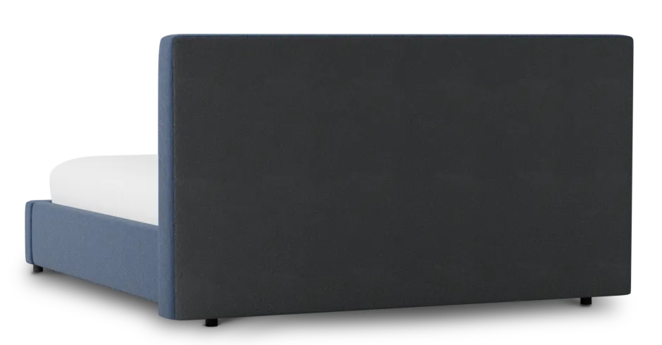 Grayton Revenue Dark Blue 44" Upholstered Platform Bed