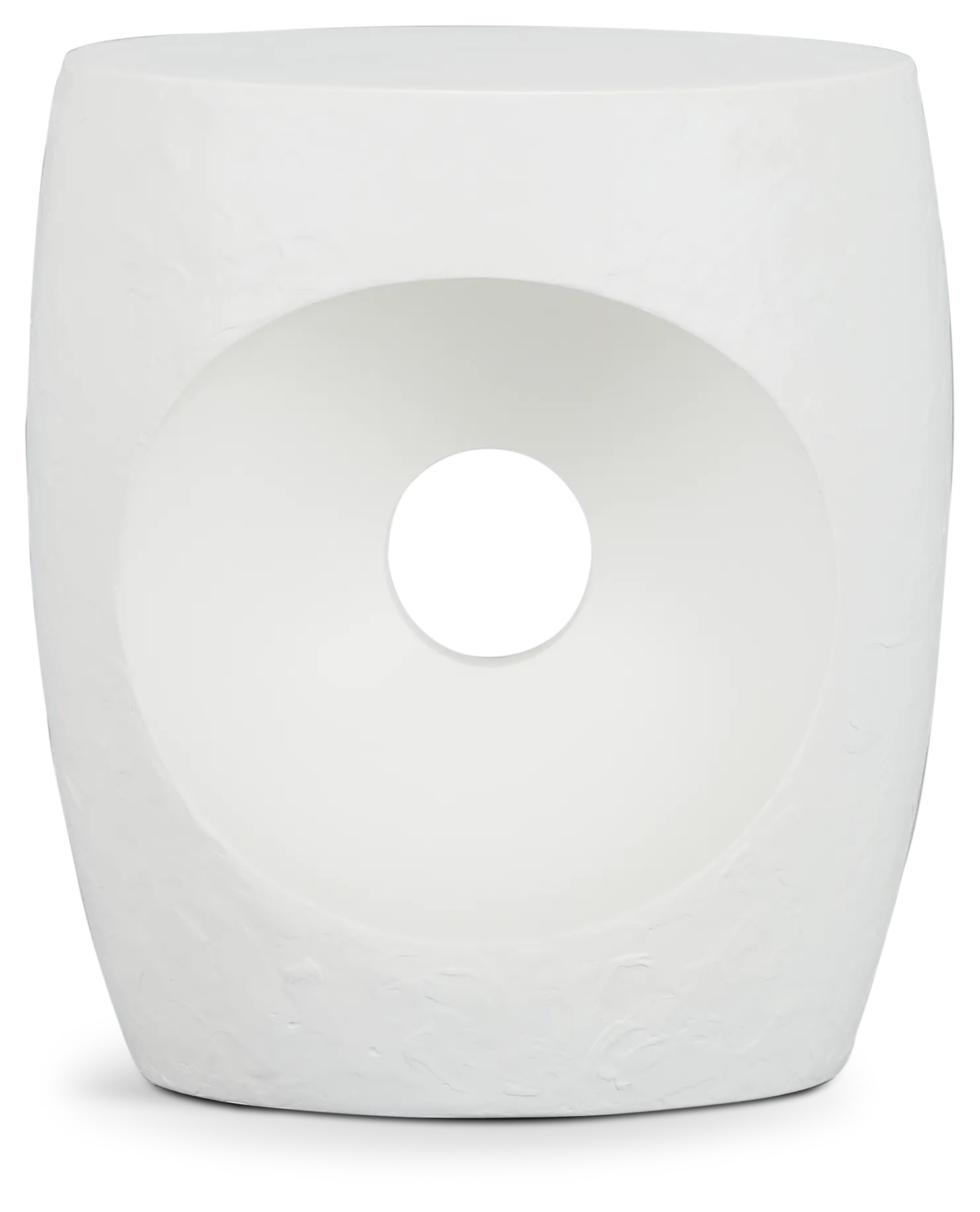 Malibu White Round End Table