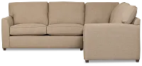 Tate Brown Fabric Small Two-arm Sectional